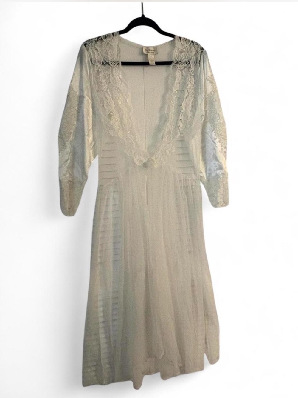 Vintage Victoria's Secret White Satin Robe Dress